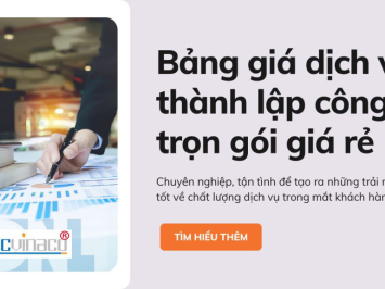 Bảng giá dịch vụ thành lập công ty trọn gói 