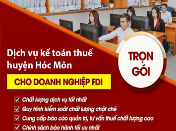 Bảng báo giá dịch vụ kế toán thuế (báo cáo thuế) huyện Hóc Môn