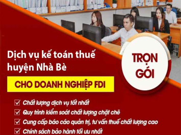 Bảng báo giá dịch vụ kế toán thuế (báo cáo thuế) huyện Nhà Bè chi tiết