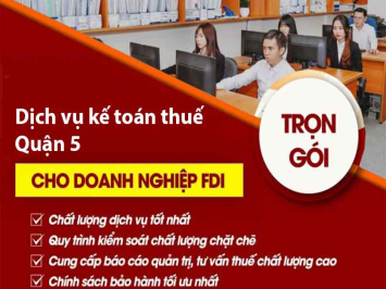 Bảng báo giá dịch vụ kế toán thuế (báo cáo thuế) Quận 5