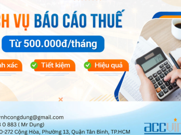 NHẬN LÀM BÁO CÁO THUẾ