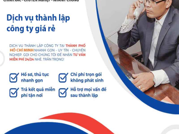 Bảng báo giá dịch vụ thành lập công ty giá rẻ