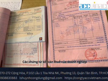 Các chứng từ kế toán thuế của doanh nghiệp