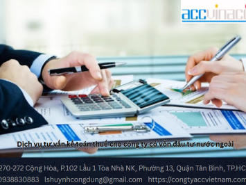 Dịch vụ tư vấn kế toán thuế cho công ty có vốn đầu tư nước ngoài