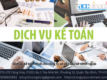 Dịch vụ kế toán thuế cho công ty có vốn đầu tư nước ngoài