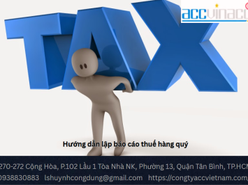 Hướng dẫn lập báo cáo thuế hàng quý