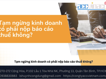 Tạm ngừng kinh doanh có phải nộp báo cáo thuế không?