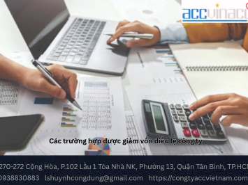 Các trường hợp được giảm vốn điều lệ công ty