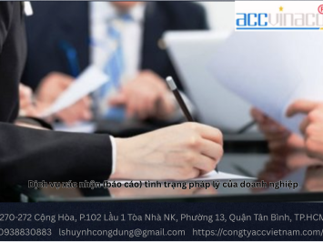 Dịch vụ xác nhận (báo cáo) tình trạng pháp lý của doanh nghiệp