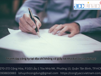 Thành lập công ty tại địa chỉ không có giấy tờ nhà đất có sao không?
