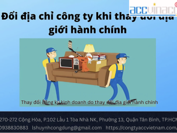 Thay đổi đăng ký kinh doanh do thay đổi địa giới hành chính