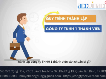 Thành lập công ty TNHH 1 thành viên cần chuẩn bị gì?