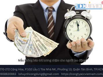 Mẫu thông báo trả lương chậm cho người lao động