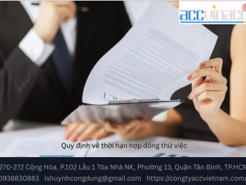 Quy định về thời hạn hợp đồng thử việc