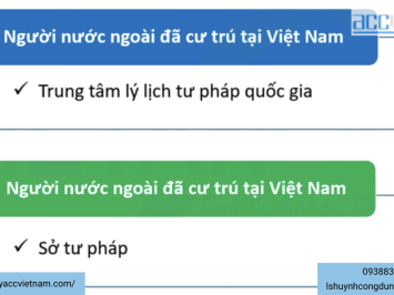 Cấp lý lịch tư pháp cho người nước ngoài