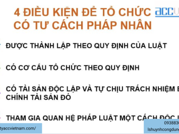 Thành lập tổ chức có tư cách pháp nhân