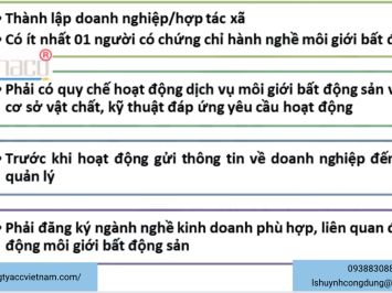 Thành lập công ty kinh doanh dịch vụ môi giới bất động sản