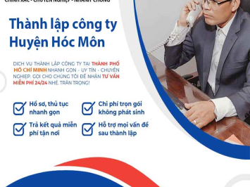 Bảng báo giá thành lập Công ty/ doanh nghiệp Huyện Hóc Môn tại Tphcm và Toàn Quốc