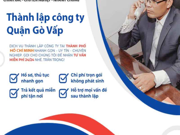 Bảng báo giá thành lập công ty/ doanh nghiệp Quận Gò Vấp tại Tphcm và Toàn Quốc